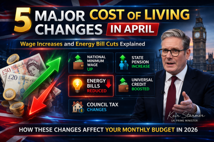 5 Major Cost of Living Changes in April: Wage Increases and Energy Bill Cuts Explained