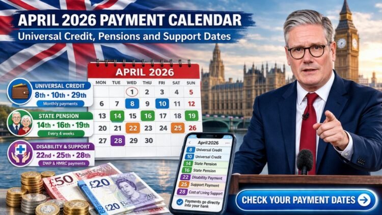 April 2026 Payment Calendar: Universal Credit, Pensions and Support Dates